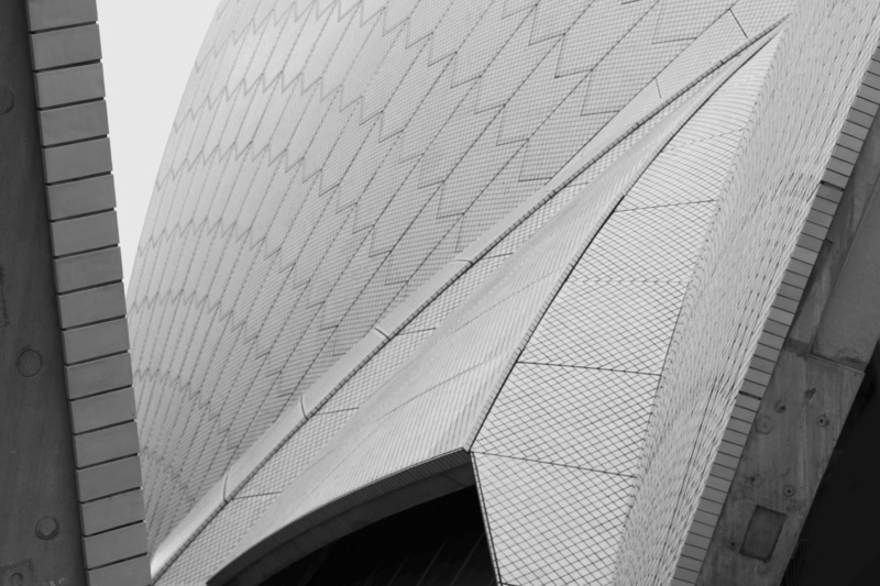 black and white, 5K, modern, arch bridge, observatory, planetarium, directly below, gray, arch, pattern, skyscraper, transportation, australia, building