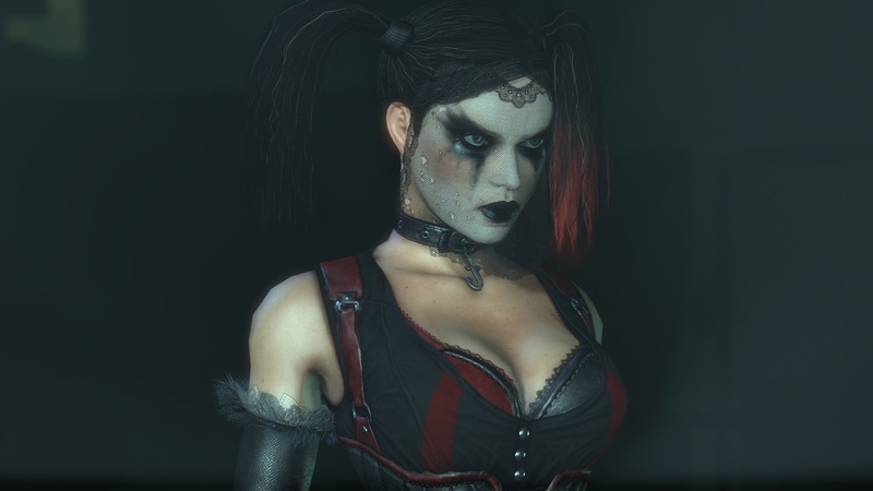 Harley Quinn, black, adult, young women, 1080P, black background, dress, hairstyle, beauty, real people, s, beautiful woman, front view, lifestyles, women