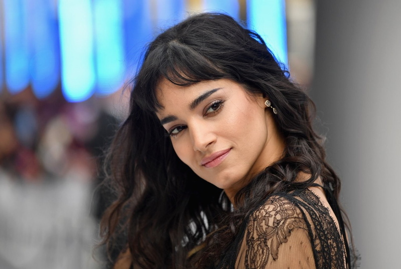 beautiful woman, 720P, looking, brown hair, Sofia Boutella, portrait, headshot, women, long hair, human face, close-up, hairstyle, adult, focus on foreground