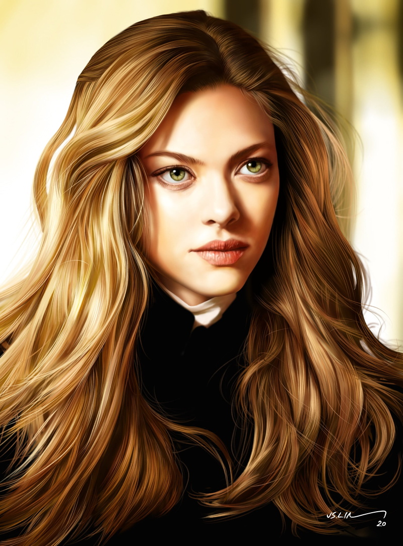 Amanda Seyfried, fan art, 2K, artwork, digital painting, Jinsung Lim, women, digital art, drawing, realistic