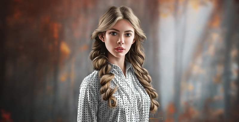 by Jinsung Lim, Look, Face, Style, Jinsung Lim, Art, Girl, 4K, Curls, Beautiful, Beauty, Braided hair