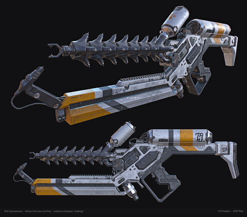 District 9, concept art, 1080P, movie sets, weapon