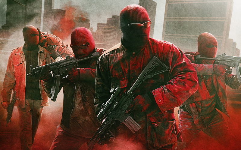 weapons, Triple 9, glasses, robbery, police, cops, mask, poster, machines, 1080P, Three nines, crime