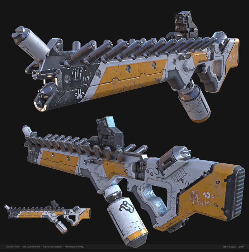 1080P, movie sets, District 9, concept art, weapon