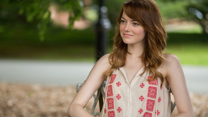 1080P, Movies, water, brown hair, emotion, hairstyle, smiling, adult, emma stone, happiness, outdoors, beautiful woman, long hair, one person, women, casual clothing