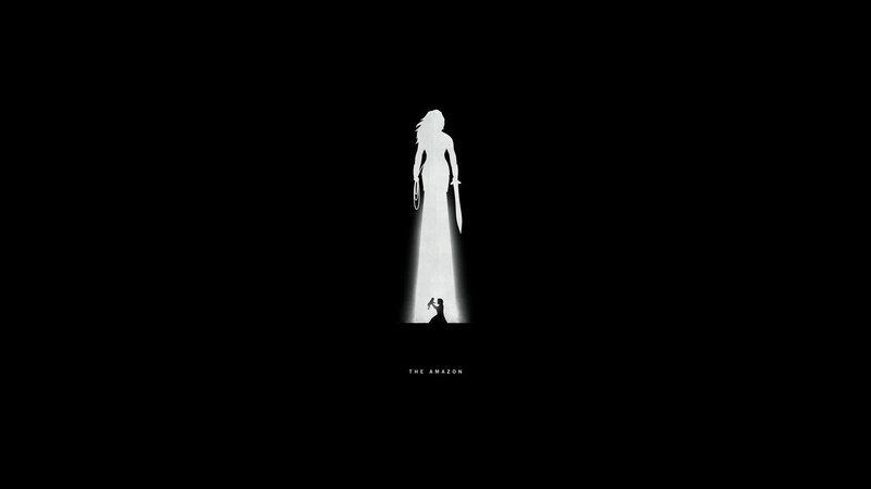 black, cartoon/comic, wonder, dc, 1080P, hd, bw, woman