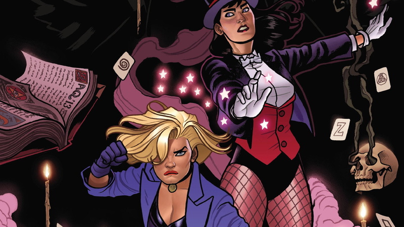 Zatanna, Book, Black Canary, Magic, Jacket, Blonde, Hat, Long Hair, Comics, 1080P, Candle, Black Hair, Glove, Girl, Fishnet