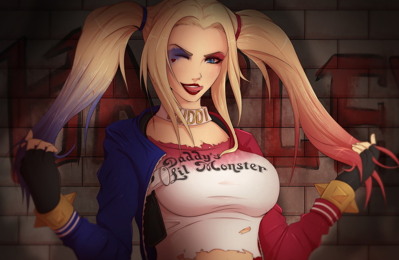 Alex Heit, DC comics, Art, Girl, Quinn, Comics Art, Harley, Harley Quinn, 1080P, By Alex Heit