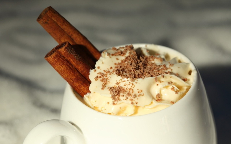 food, 1080P, macro, whipped cream, cinnamon, coffee, closeup, cup