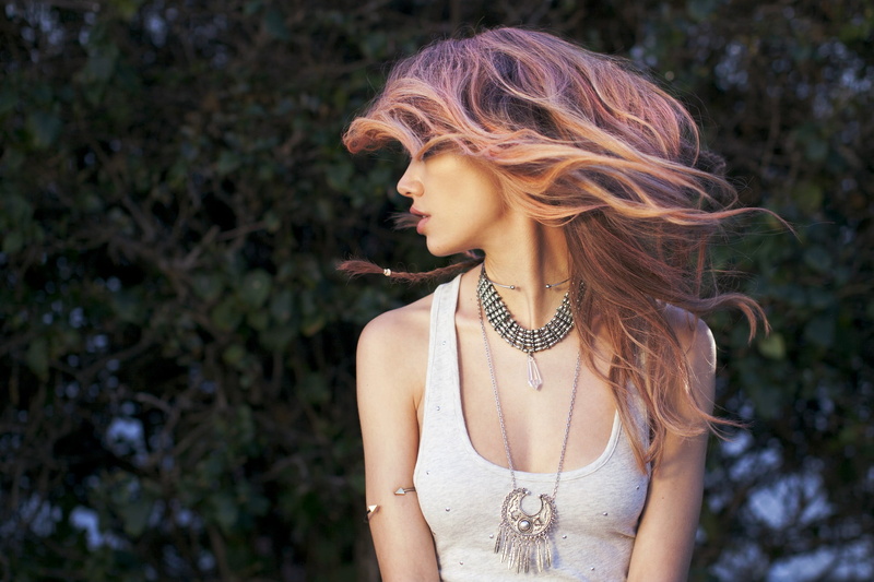 human hair, hairstyle, whipping hair, model, adult, beautiful woman, necklace, women outdoors, hair, women, young adult, redhead, beauty, nature, one person