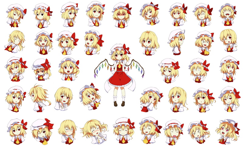 sleeping, touhou, flandre, 1080P, scarlet, wink, crying, hat, whip, mount, blush