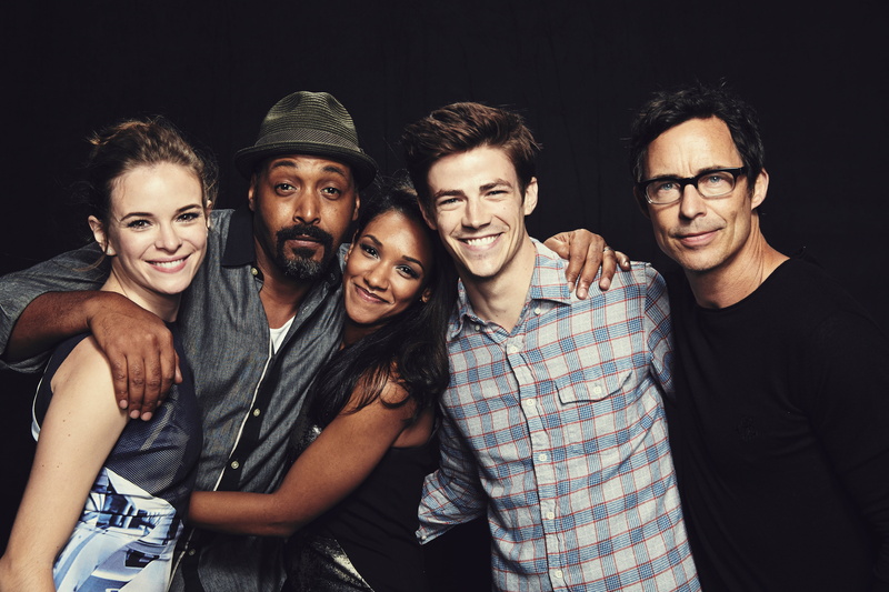 The Flash, toothy Smile, Thomas Cavanagh, fashionable, fun, arm around, hat, fashion, looking, portrait, people, enjoyment, Grant Gustin, males, real people