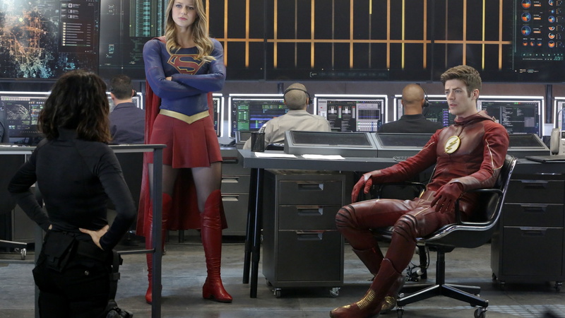 Crossover, Best TV Series, Supergirl, Grant Gustin, 5K, Melissa Benoist, The Flash