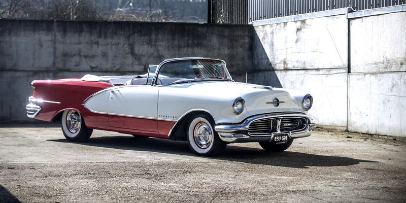 4K, convertible, classic, 1956, oldsmobile, starfire, cars