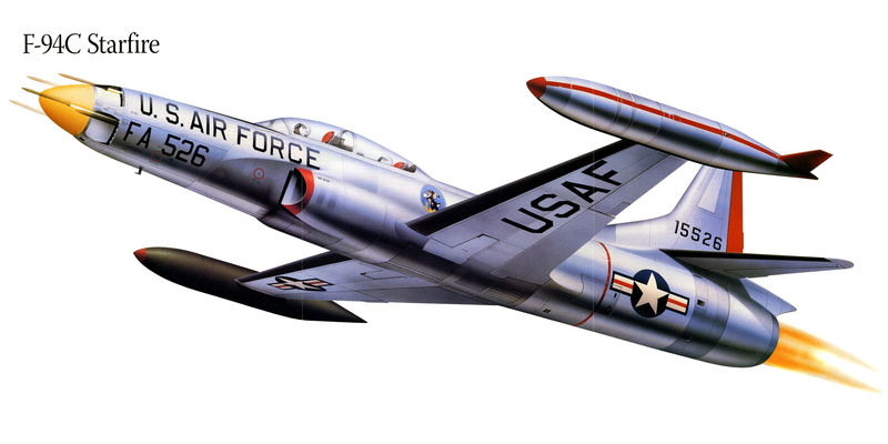 weapon, airplane, starfire, fighter, art, f-94c, aircraft, 2K, military, war, painting
