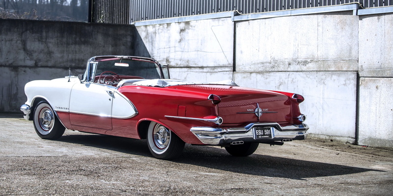 oldsmobile, convertible, starfire, cars, 1956, classic, 4K