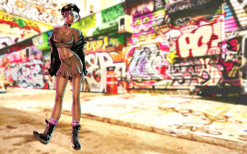 pink hair, 90s, Gen13, fall, 2K, fashion