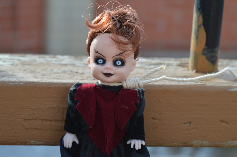 zombie, doll, real people, evil, childhood, child, rope, vampire, demonic, leisure activity, female, males, portrait, face, demon, children only, lifestyles