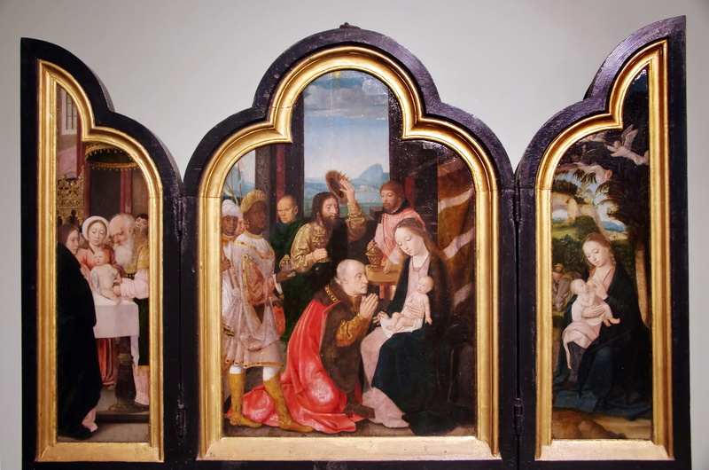 triptych, architecture, women, men, flemish, place of worship, people, bruges, adult, crowd, indoors, religion, magi, group of people, 4K, males, arts culture and entertainment