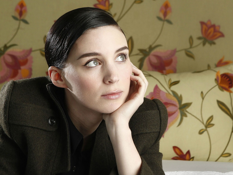 young adult, hairstyle, indoors, furniture, portrait, actress, adult, depression - sadness, celebrity, contemplation, Rooney Mara, looking away, brown hair