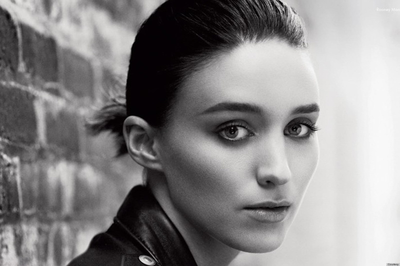 monochrome, face, 720P, Rooney Mara, actress