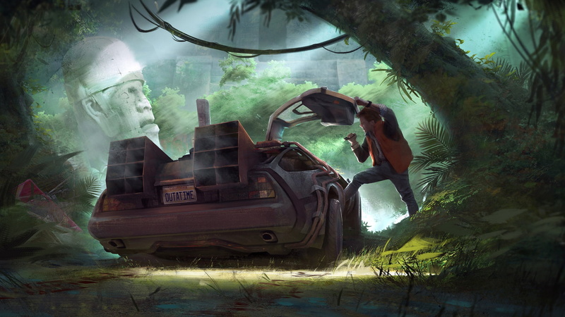 Back to the Future, 1080P, DeLorean, car, Time Machine, vehicle