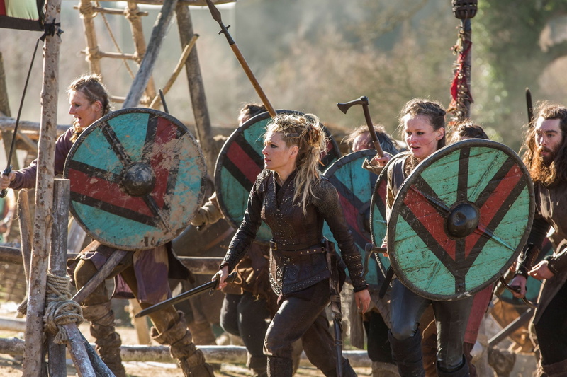 lagertha lothbrok, day, vikings, togetherness, lifestyles, happiness, young adult, leisure activity, emotion, people, enjoyment, front view, tv series