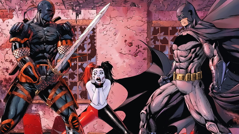 Harley Quinn, Batman, Deathstroke, 1080P, DC Comics