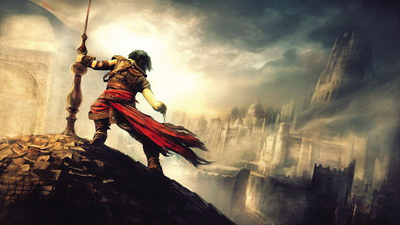 holding, nature, real people, men, day, video games, city, full length, motion, architecture, cityscape, built structure, 1080P, prince of persia, building exterior