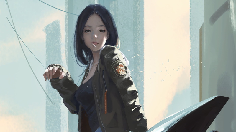 1080P, 113 Character, illustration, anime girls, WLOP, black, anime