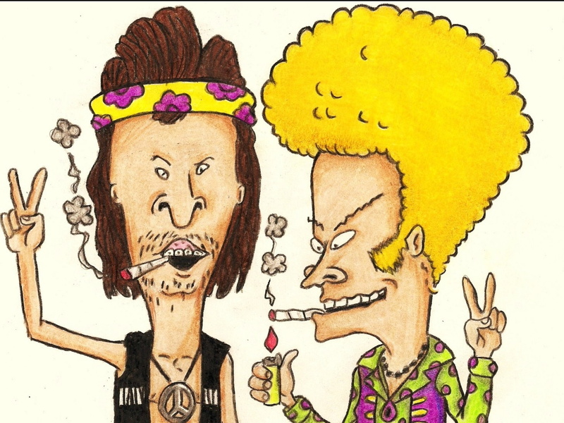 smoke, humor, butthead, joint, marijuana, beavis, 1080P