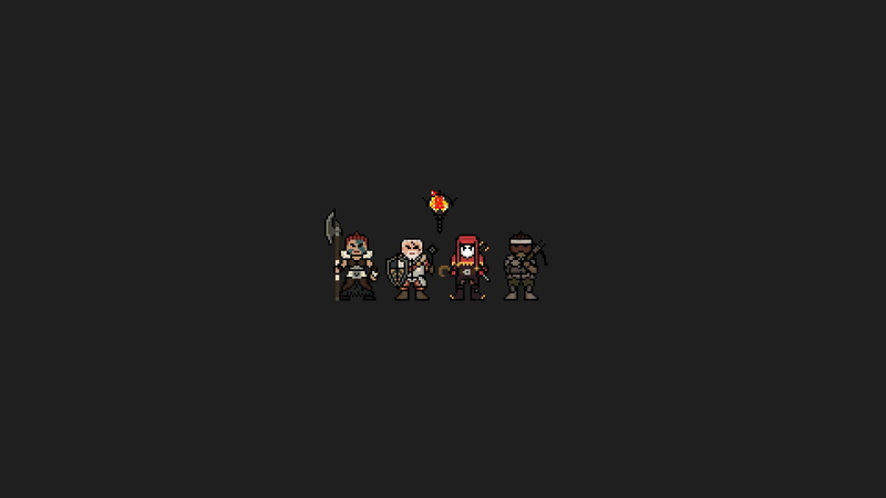 dark, group of people, 1080P, darkest dungeon video games dark pixel art, arts culture and entertainment, city, lifestyles, human representation, black background
