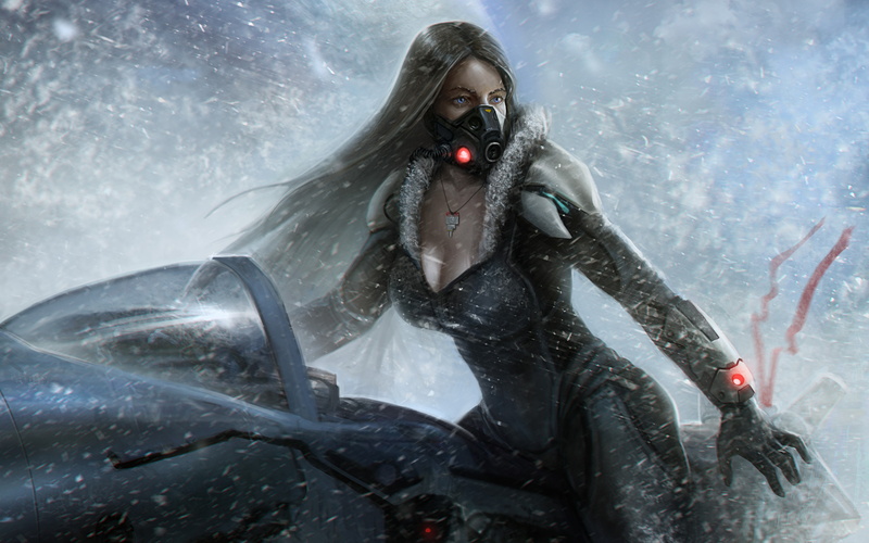 snow, girl, 2K, planet, lost