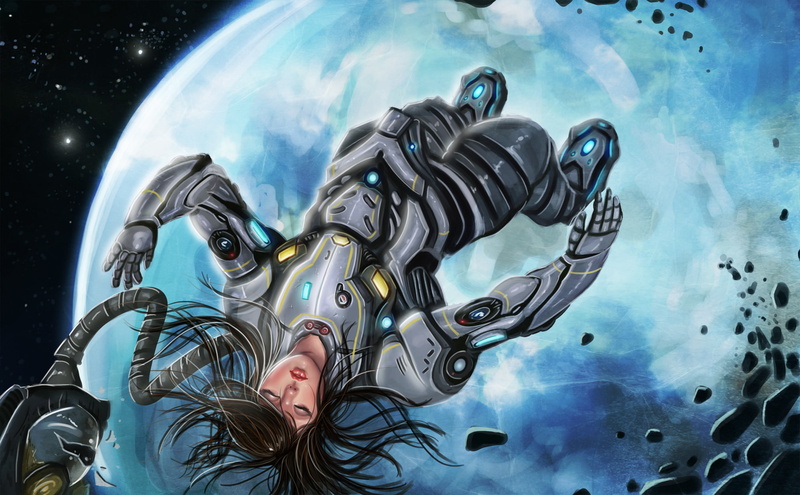 astronaut, space, pearls, 1080P, lost, girl, planet, helmet, poteralski