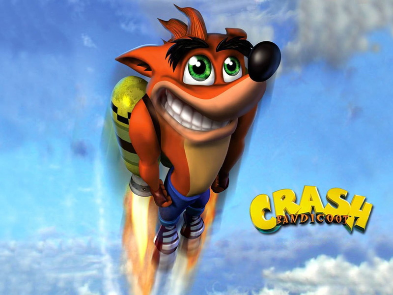 art and craft, front view, Crash Bandicoot, representation, outdoors, animal representation, text, cloud - sky, sky, communication, blue, celebration, multi colored