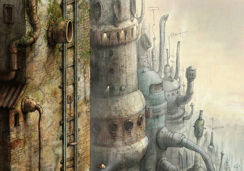 graphic, adventure, machinarium, 2K, family, robot, puzzle, steampunk, sci fi, point and click