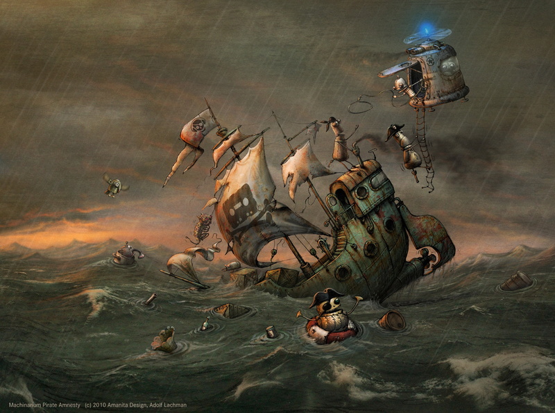 point and click, graphic, 2K, robot, sci fi, steampunk, adventure, machinarium, puzzle, family