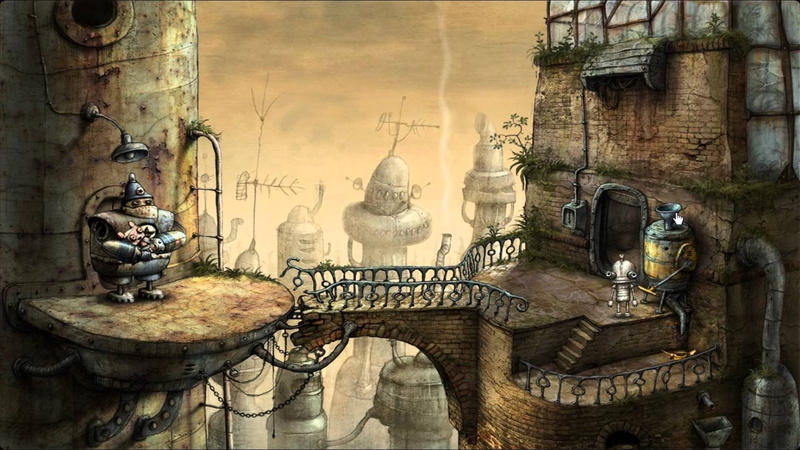 puzzle, robot, machinarium, steampunk, sci fi, 1080P, adventure, graphic, family, point and click