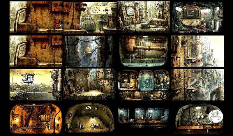 point and click, sci fi, family, graphic, robot, 1080P, puzzle, machinarium, adventure, steampunk