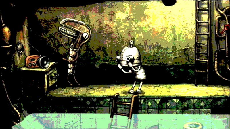sci fi, graphic, adventure, 1080P, puzzle, point and click, robot, family, machinarium, steampunk
