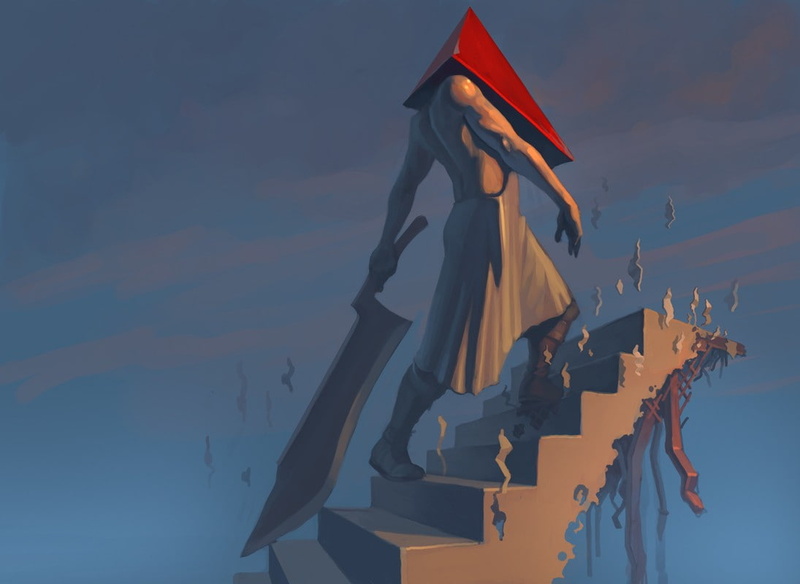 video games, Fan Art, digital art, Pyramid Head, 480P, Silent Hill