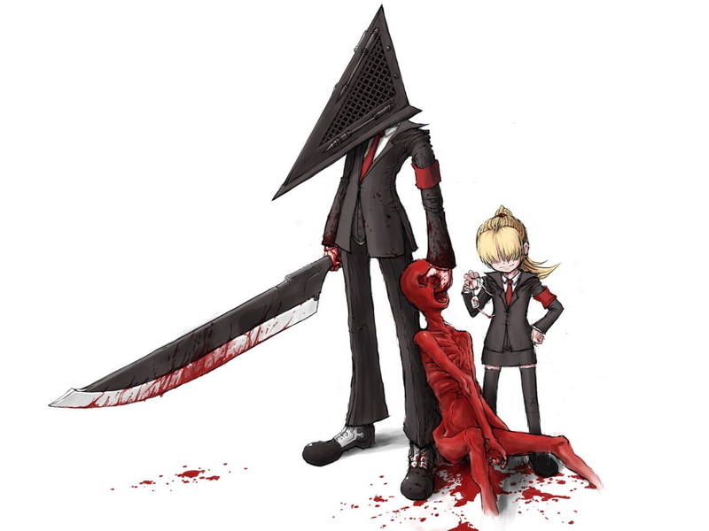 pyramid, anime, horror, head, hd, art, blood, piramid, 720P