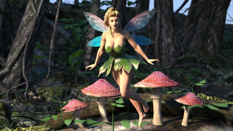 wings, bell, day, outdoors, fairy, fantasy, food, 4K, fairy tale, offspring, angel, look, tree, nature, girl, chest, forest, creativity, childhood, trees