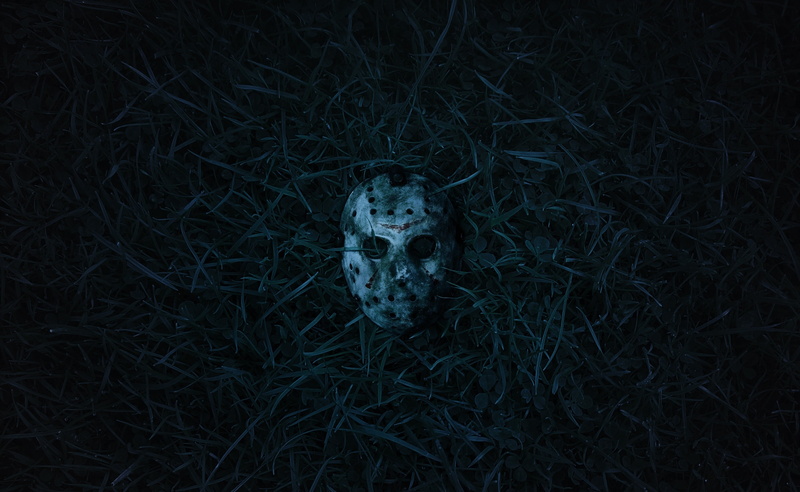 high angle view, looking at camera, field, dark, nature, no people, jason, portrait, land, 2K, lake, crystal, human representation, fear, Other Movies