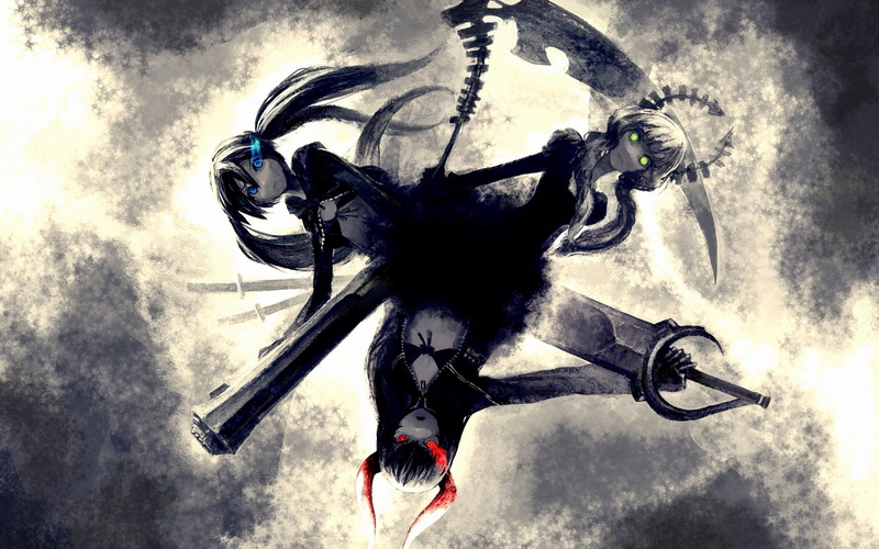 saw, one person, creativity, religion, dark, lifestyles, anime, outdoors, Black Rock Shooter, real people, arts culture and entertainment, spirituality