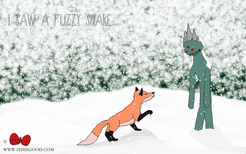 snowman, snake, cold temperature, saw, nature, fox, fuzzy, warm clothing, day, domestic animals, winter, canine, snow, no people, holiday, illustration