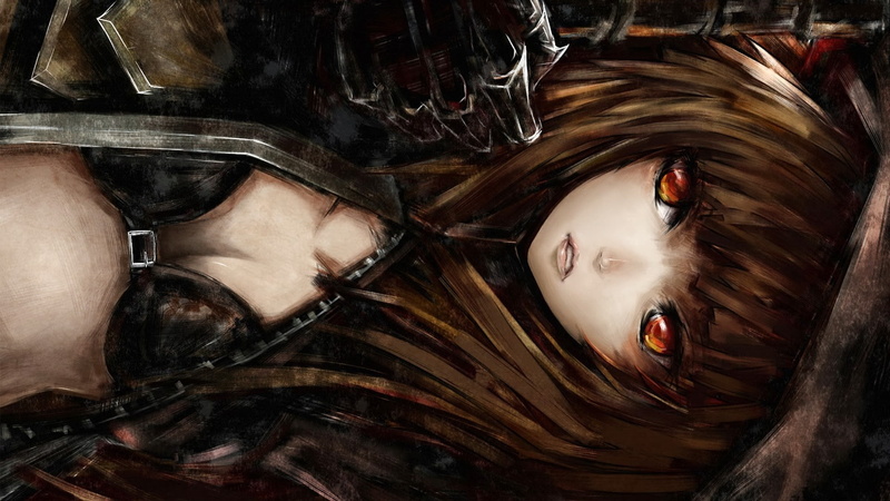 beautiful woman, human body part, Black Rock Shooter, women, beauty, hairstyle, young adult, hair, anime, one person, cleavage, long hair, Black Gold Saw