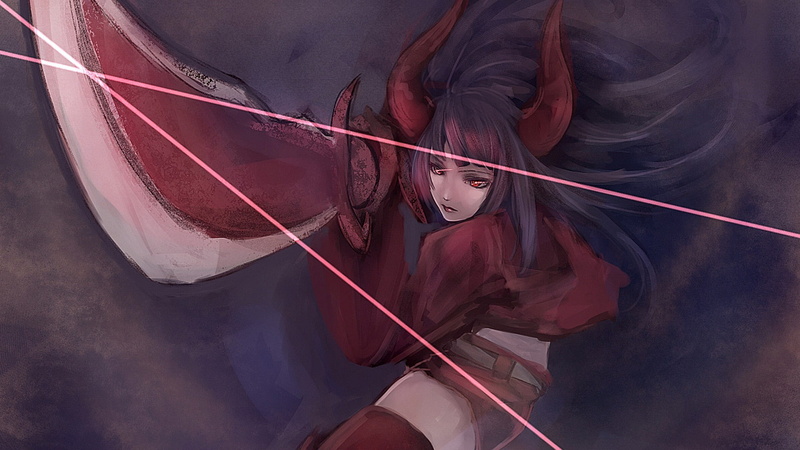 leisure activity, adult, rope, hair, Black Gold Saw, lifestyles, holding, anime, red, young adult, women, three quarter length, anime girls, 1080P, real people