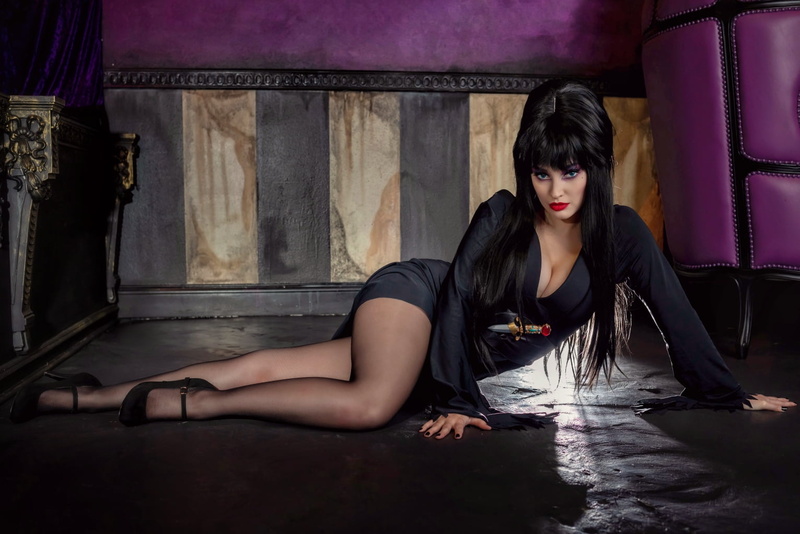 720P, cosplay, Anna Faith Carlson, dress, pantyhose, Elvira
