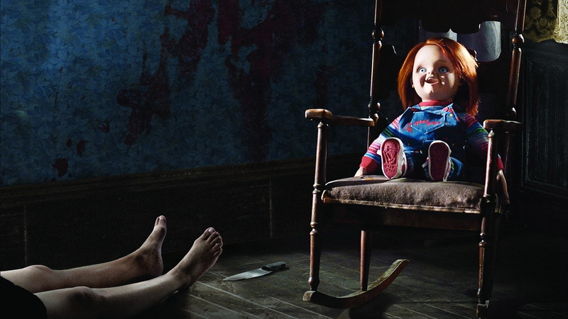 full length, relaxation, 1080P, chair, curse of chucky, contemplation, sitting, child, leisure activity, front view, seat, one person, girls, real people